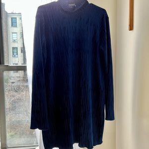 Blue velvet dress